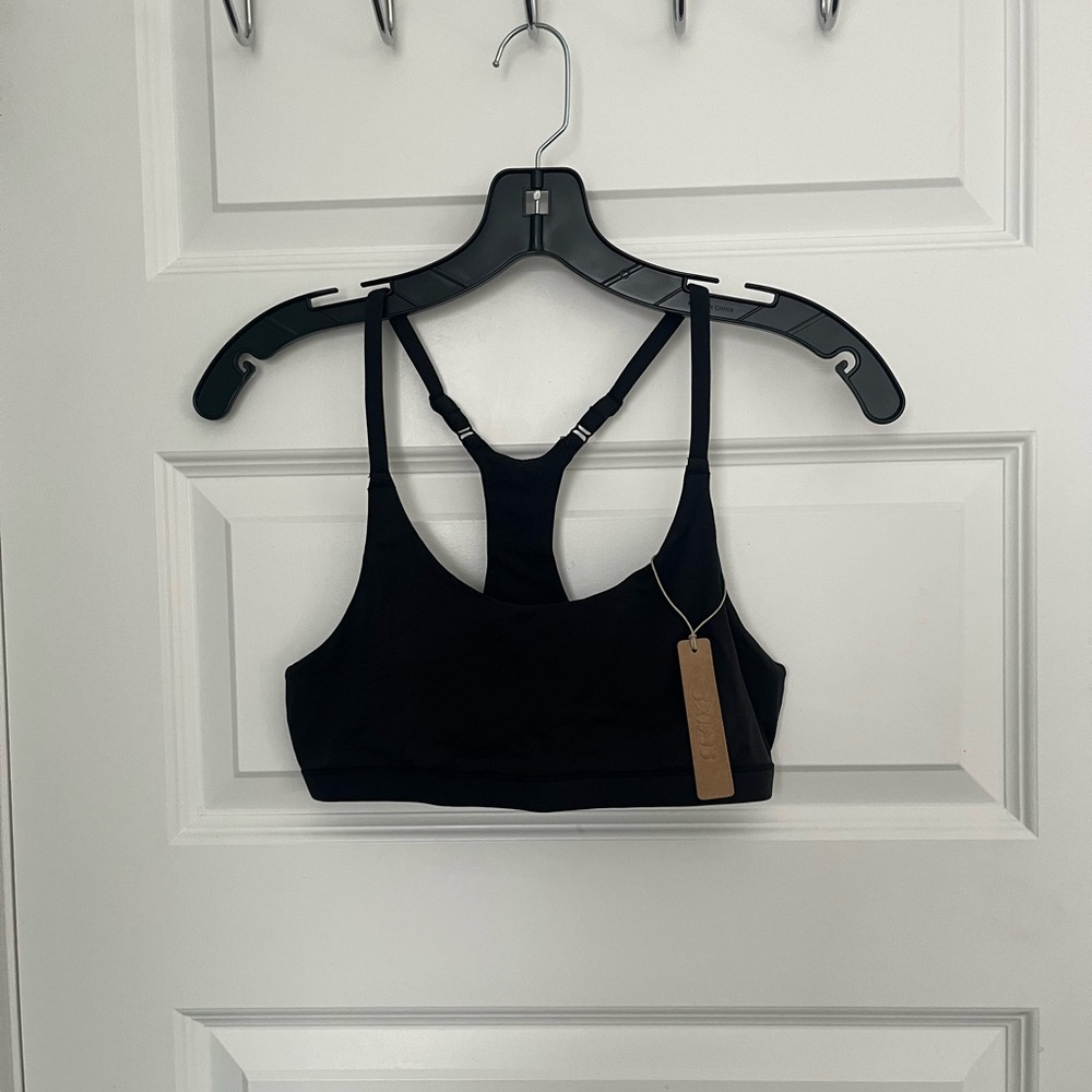 SKIMS Racerback Scoop Bralette (Onyx)